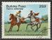 Timbre PA oblitr n 301(Yvert) Burkina Faso 1985 - Equitation, cavaliers