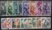 Italie : Lot de 18  timbres oblitrs (mtiers et chateaux)