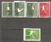 SAN MARIN 1960    YT n   5 timbres oblitrs  N Dentels