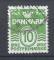 DANEMARK - 1950/52 - Yt n 336A - Ob - Srie Chiffre 10o vert
