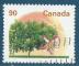 Canada N1421 Arbres fruitiers - Pcher oblitr 