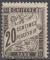 1881-92 Taxe 17 Neuf (*) 20c noir Duval (pli horizontal au centre)