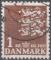 DANEMARK - 1946 - Yt n 304 - Ob - Armoiries 1K brun