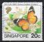 SINGAPOUR N676a o Y&T 1993 Faune papillon (Danaus chrystpus)