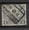 Belge  colis postaux N 91 srie de Londres  1f gris 1920