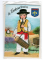 Carte postale fantaisie brode. Provence. Edi  CELY. Neuf avec enveloppe. Costum