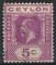 Ceylan 1921 Oblitr Used King Roi George V rouge violet 5 cents SU