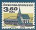 Tchcoslovaquie N1835a Eglise de Chrudimski oblitr (fluorescent)
