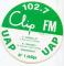 RADIO LOCALE CLIP FM 102.7 UAP assureur REMIREMONT  AUTOCOLLANT publicitaire 