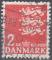 DANEMARK - 1946 - Yt n 305 - Ob - Armoiries 2K rouge