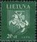 Lituanie 1994 Used Coat of Armes Blason Armoiries Chevalier Vytis vert fonc SU