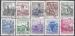 AUTRICHE 10 timbres oblitrs de 1962 entre n 950B et 959B