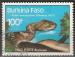Timbre PA oblitr n 302(Yvert) Burkina Faso 1985 - Reptile, serpent