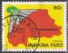 Burkina Faso  N 642 de 1985 avec oblitratuon postale