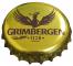 Capsule Bière Grimbergen dorée issue bouteille Brassin de Noël 2023 SU