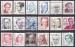 USA  petit lot de 18 timbres oblitrs "personnalits"