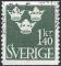 SUEDE - 1948/52 - Yt n 339 - Ob - Srie courante triple couronne 1,40 Kr vert f