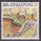 Timbre oblitr n 579(Yvert) Singapour 1990 - Tourisme