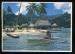 CPM Polynsie jeune Tahitienne en pirogue en face du Club Bali Hai de Moorea