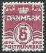 DANEMARK - 1938/43 - Yt n 254 - Ob - Srie courante chiffre 5o lie de vin