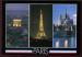 CPM neuve 75 PARIS Multi vues Arc de Triomphe La Tour Eiffel et Notre Dame