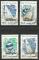 Russie 1977; Y&T 4540  43; 4 timbres voiliers,, prolympiques Moscou 1980
