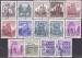 AUTRICHE 14 timbres oblitrs de 1957 entre n 689AA et 873BE