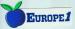EUROPE 1 POMME BLEUE autocollant publicitaire ancien et rare RADIO