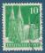 Allemagne zone anglo-amricaine N48A Cathdrale de Cologne 10p vert oblitr