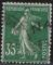 361 -  Semeuse came 35c vert - oblitr -anne 1937