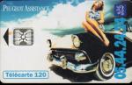 Telecarte - Carte tlphonique ; Peugeot Assistance 3 Turquoise F490
