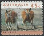 AUSTRALIE - 1994 - Yt n 1370 - Ob - Kangourous ; adhsif