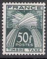 France Taxe 1946; Y&T n 88 **, 50F vert fonc, timbre taxe