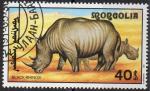 Mongolie 1991; Y&T 1852; 40m, faune, rhinocros