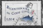 2004 FRANCE 3644 oblitr, cachet rond, code civil