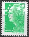FRANCE - 2008 - Yt n 4229 - Ob - Marianne de Beaujard sans valeur vert