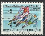 Autriche 1987; Y&T n 1706; 5s, championnat du Monde de Hockey sur glace