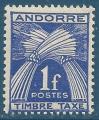 Andorre franais Taxe N33 Timbre-taxe 1F neuf**
