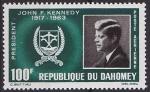 Timbre PA neuf ** n 34(Yvert) Dahomey 1965 - Prsident John F. Kennedy