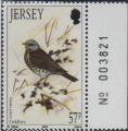 Jersey 1992 - Oiseau d'hiver: grive litorne - YT 561 / SG 572 **