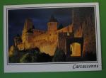 CP 11 Carcassonne - La Porte d'Aude et le Chateau Comtal la nuit