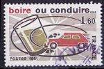 Timbre oblitr n 2159(Yvert) France 1981 - Boire ou conduire...