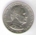 Monaco 1978 - Rainier III, 1/2 Franc, Nickel - circule, trs bon tat