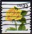 -U.A./U.S.A. 1997 - Rose jaune, roulette/coil, prcoup - YT 2649 / Sc 3054 