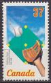 Timbre oblitr n 1063(Yvert) Canada 1988 - Le baseball au Canada