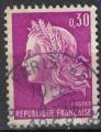 France 1967 Oblitr Marianne la Rpublique de Cheffer 0F30 Lilas Y&T 1536 SU 