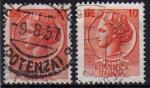 Italie/Italy 1955 & 1968 - Monnaie syracusaine de 10 (2 types) - YT 711 & 996 