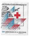 France 1988 Y&T 2555 oblitr croix rouge