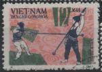 Vietnam du Nord : n 494 o oblitr anne 1966