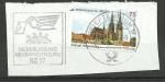 Allemagne timbre oblitr  trs belle Flamme et cachet rond